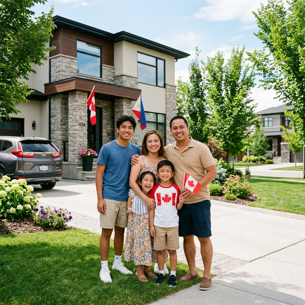 Filipino family in Canada
