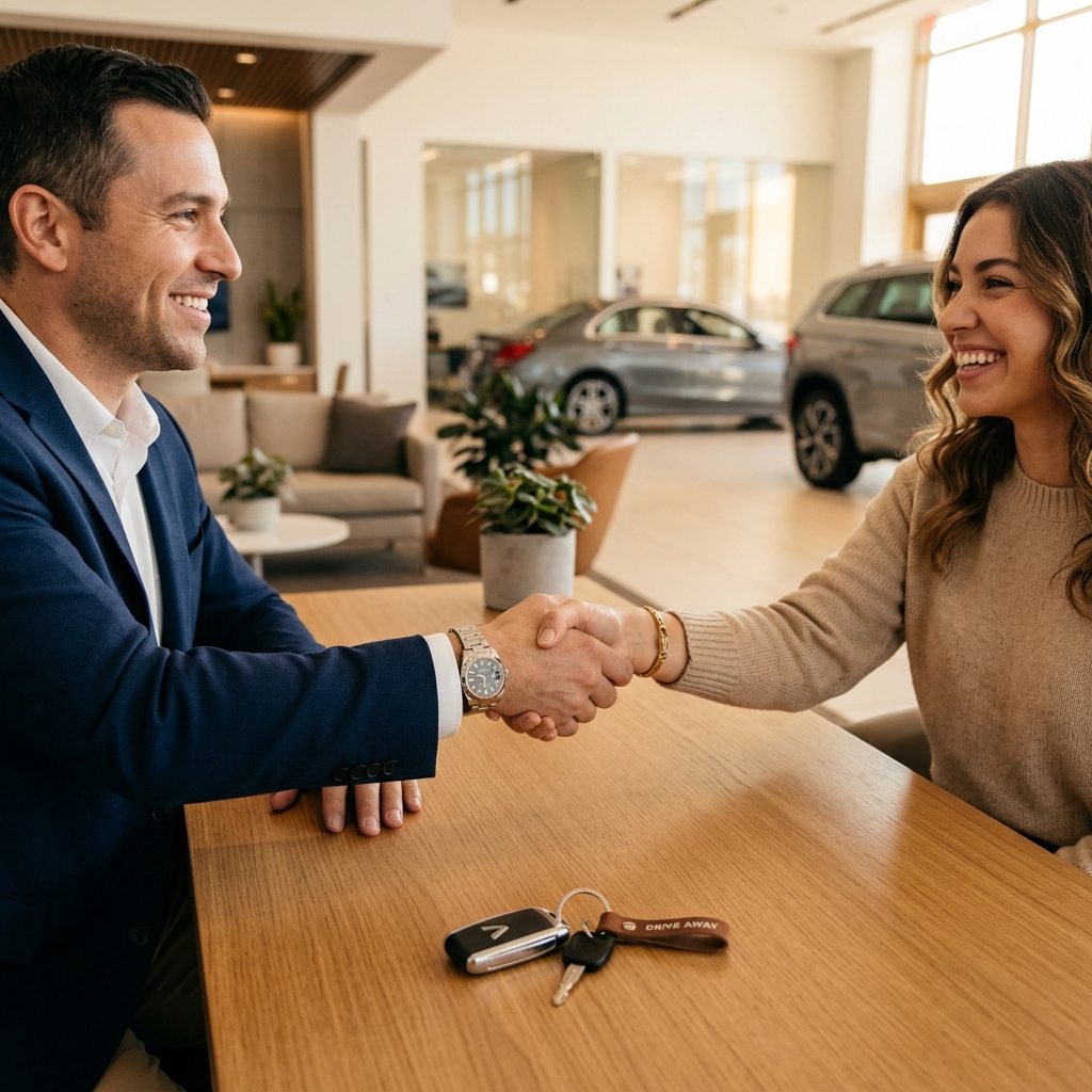Handshake at dealership